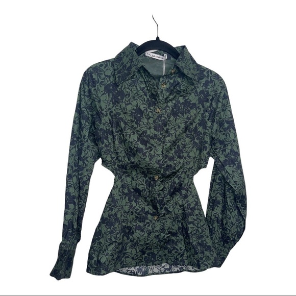 NWT THIRD FORM Garden Party Button Down Top Cutout Open Back Size US 6 - Picture 8 of 12